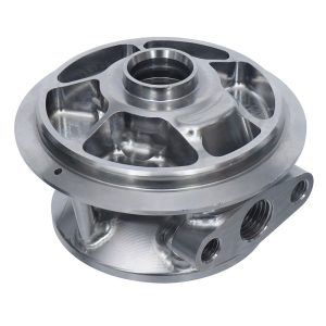 Custom 5-Axis CNC Machined Billet Aluminum Oil Pump Housing for Automotive Engines