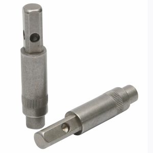 CNC Machined Quick Change Drive Shaft with Knurling & Cross Hole for Fixture Tooling (Stainless Steel)