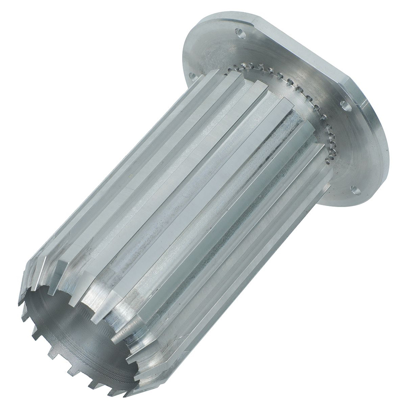 Precision CNC Machined External Splined Flange Shaft for Industrial Drive Systems - Image 3