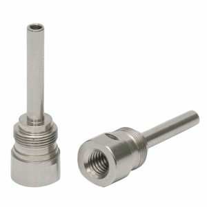 CNC Machined Stainless Steel Threaded Probe Tube / Thermowell Housing