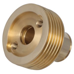 CNC Machined Brass Threaded Flanged Fitting & Gas Burner Nozzle Base Parts