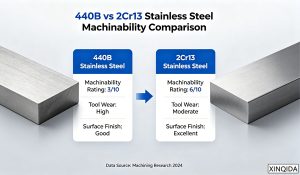 Read more about the article 440B vs 2Cr13 Stainless Steel Machinability Comparison