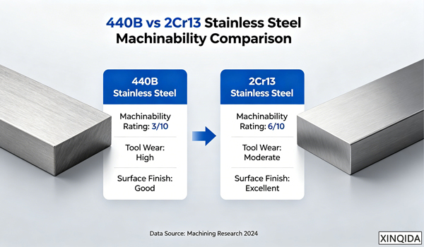 Read more about the article 440B vs 2Cr13 Stainless Steel Machinability Comparison