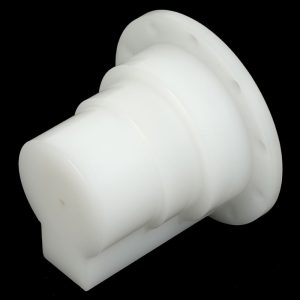 Precision CNC Machined PTFE Flanged Fluid Housing for Semiconductor Systems