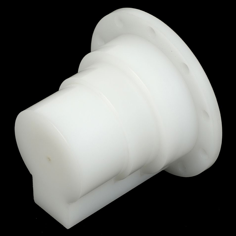 Precision CNC Machined PTFE Flanged Fluid Housing for Semiconductor Systems - Image 2
