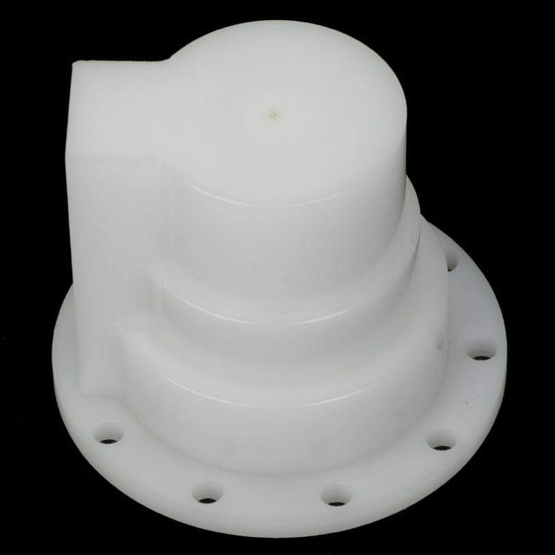 Precision CNC Machined PTFE Flanged Fluid Housing for Semiconductor Systems - Image 3