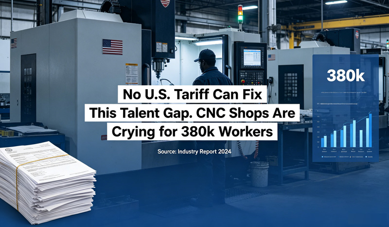 Read more about the article No U.S. Tariff Can Fix This Talent Gap: CNC Shops Are Crying for 380k Workers