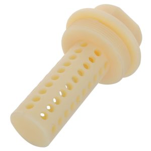 Precision CNC Turned & Drilled Nylon Perforated Distributor Tube | Custom Strainer Insert for Industrial Filtration