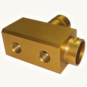 Precision CNC Machined Anodized Aluminum Pneumatic Manifold Valve Block