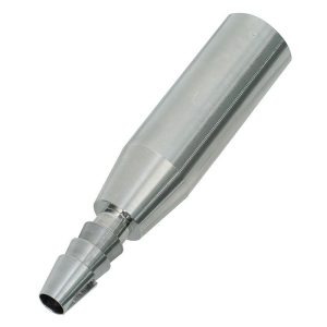 CNC Machined Aluminum Hose Barb Connector with Cross Hole for Medical Beauty