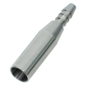 CNC Machined Aluminum Hose Barb Connector with Cross Hole for Medical Beauty