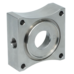 OEM Custom CNC Machined Steel Bearing Housing, Non-Standard Ball Screw Support Unit with Grease Port and Mounting Flange for Industrial Automation