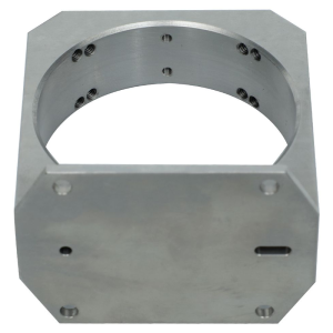 CNC Machined Heavy-Duty Steel Spindle Mount Bracket | High-Rigidity Bearing Housing with Precision Adjustment Slots