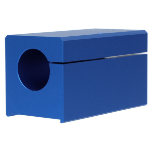 Custom CNC Machined Aluminum Split Shaft Clamp Block with Anodized Finish for Industrial Automation