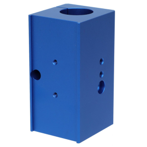Custom CNC Machined Aluminum Split Shaft Clamp Block with Anodized Finish for Industrial Automation