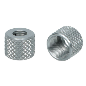 Precision CNC Turning Parts: Diamond Knurled Threaded Sleeve / Coupling Nut with Internal Thread