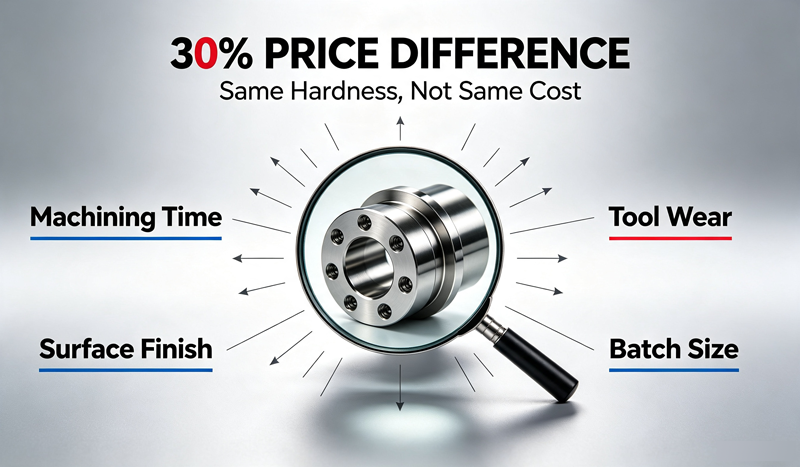 Read more about the article Why Do Stainless Steel CNC Machining Quotes Vary by 30% for the Same Hardness Requirement?