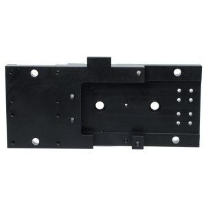Custom CNC Machined Aluminum Precision Mounting Plate, Black Anodized, Automation Equipment Base Plate with Pockets and Threaded Holes.